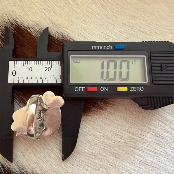 Sterling Silver Teardrop Turquoise Statement Ring - Green Teardrop Stone - Picture 12 of 13